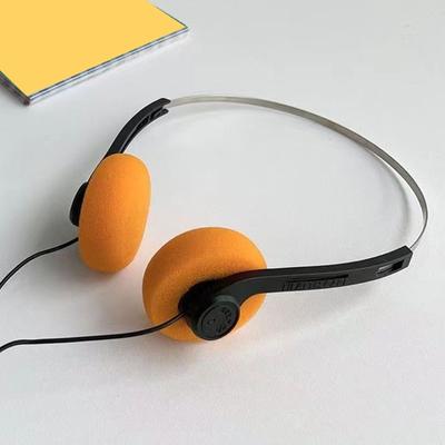 Kabelgebundenes Headset 3,5-mm-Klinkenstecker Vintage Verstellbarer Kopfbügel für Musikplayer Computer Verstellbarer Kopfbügel