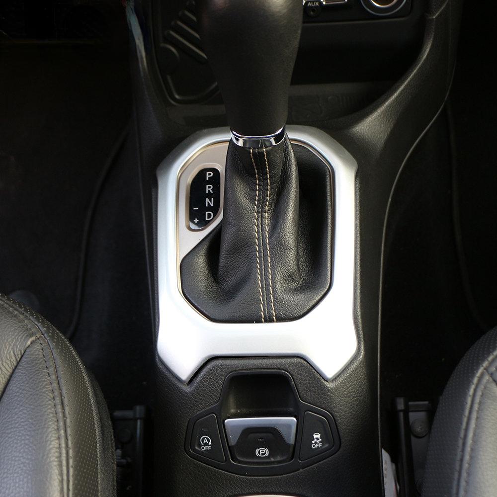 Auto Gangschalthebel Schalttafel Schutzabdeckung Zierleiste Aufkleber Passend für Jeep Renegade 2014 - 2019 LHD AT Zubehör