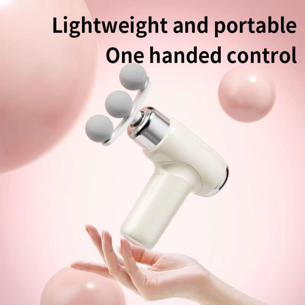 Compact Size Mini Electric Fascia Massager 9 Replaceable Head Fascia Machine Massager Post-Workout