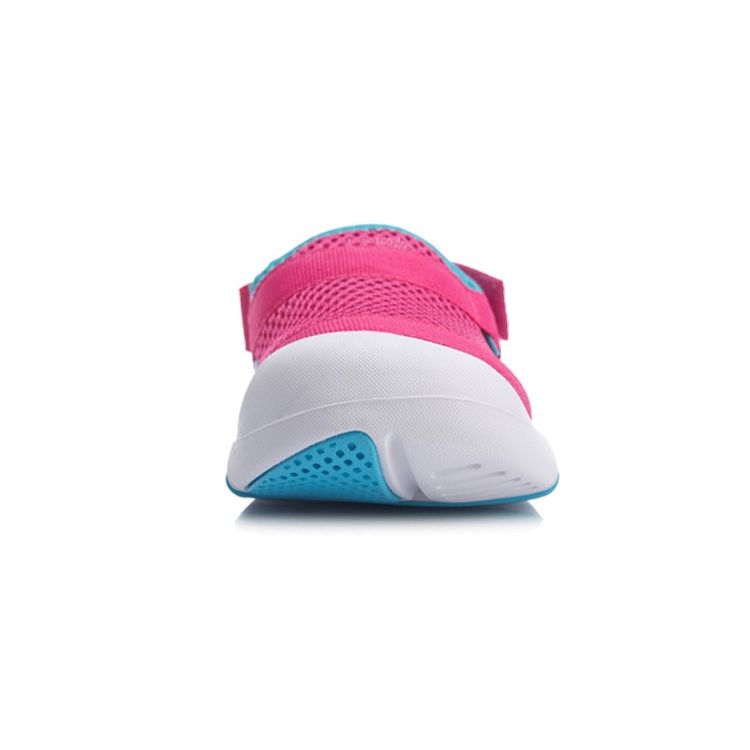 Li Ning Kids Sports Lifestyle Series Velcro Comfortable Durable Lightweight Sandals Kids Sandals Blue Pink YKAP114-6