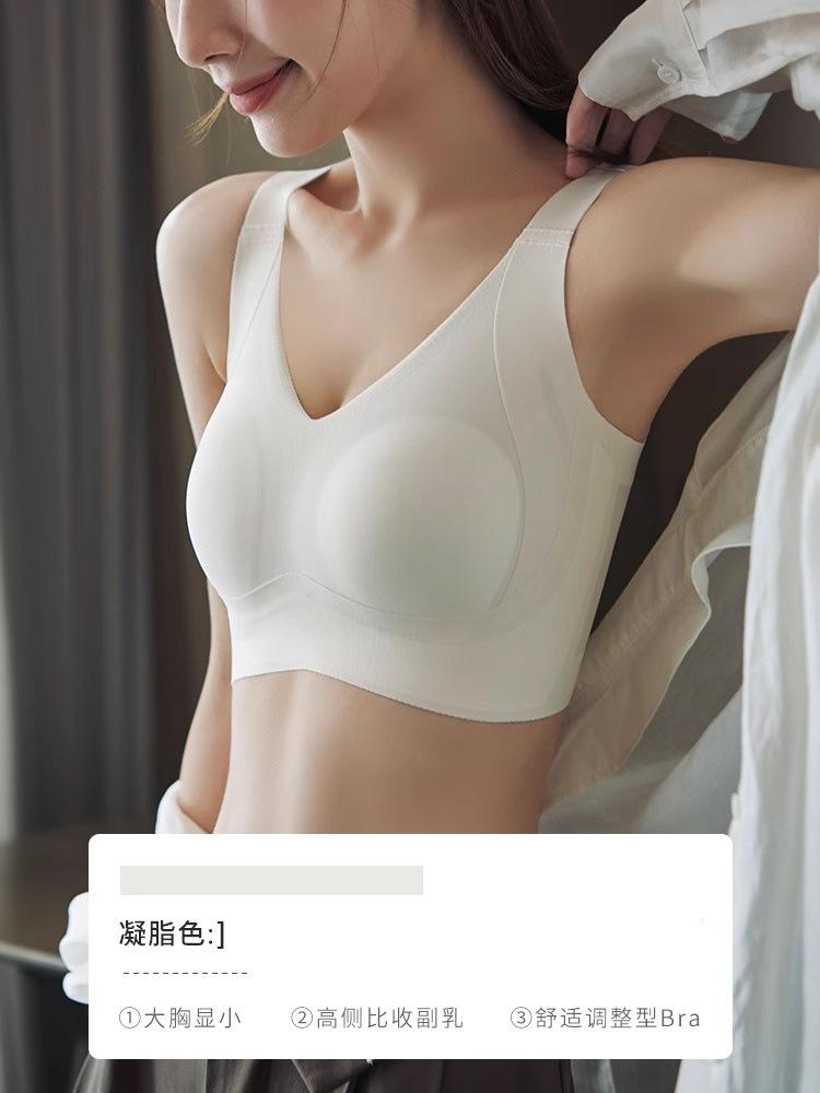 

Large breasts show small seamless underwear for gathering without steel rings, all-inclusive rabbit ear bra, thin large size bra. M【75BCDE】
