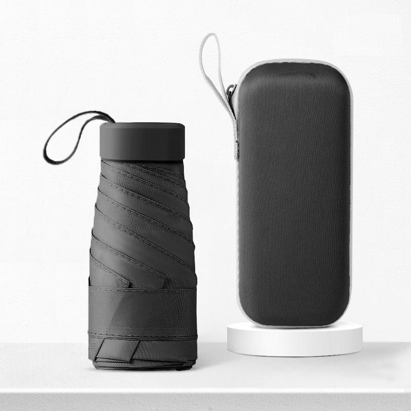 

Mini Foldable umbrella UV protection Mini Sun Umbrella dual use portable box to store sunshade umbrella Mini umbrella zwq чорний