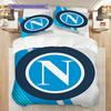 SSC Napoli Muster Bettwäsche Steppdecke Set Bettbezug Kissenbezug Heimdekoration Geburtstagsgeschenk (1 Bettbezug + 2 Kissenbezüge, ohne Füllung)