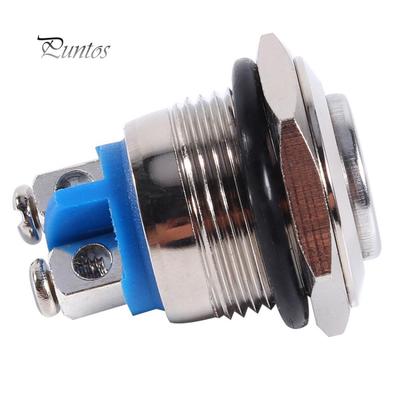 Car Life 16mm waterdichte metalen voertuig momentane drukknop aan/uit claxon schakelaar