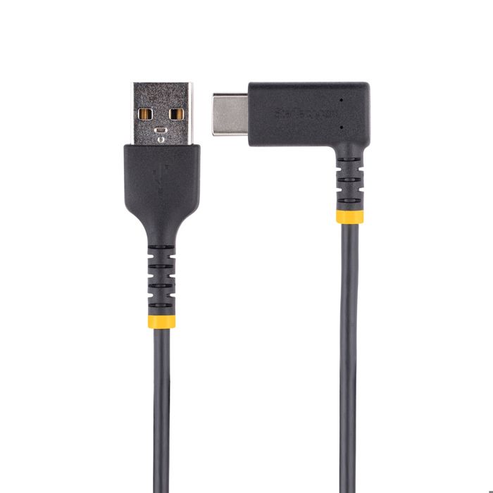 StarTech.Com 1m USB A To USB C Cable - Black USB C Charging Cable - Rugged Aramid Fiber - USB-C 2.0-3A Fast Charger