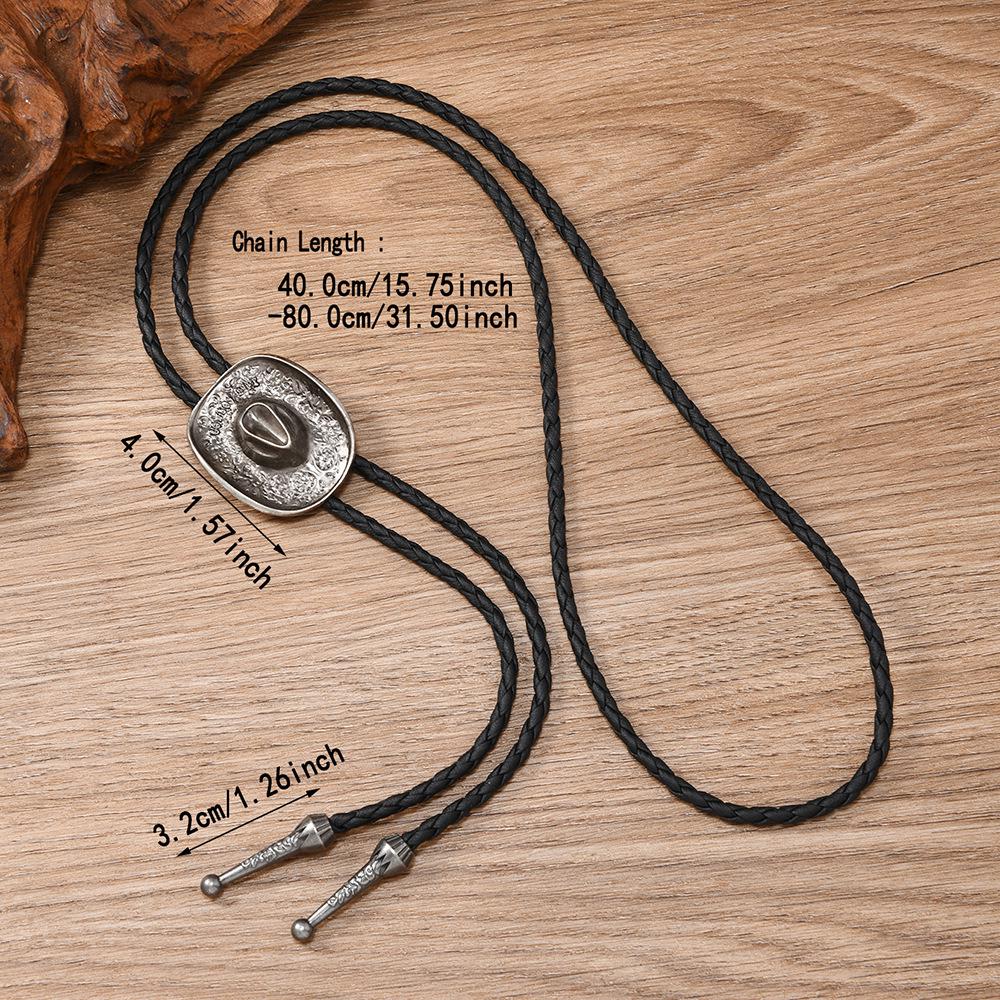 Europese & Amerikaanse Westerse Cowboy Stierenkop Hanger Hemdketting Bolo Tie Ketting