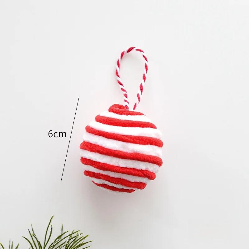 1/6Pcs Christmas Lollipop Candy Cane Pendant Xmas Tree Hanging Ball Ornaments Christmas Decorations for Home 2024 New Year Gift