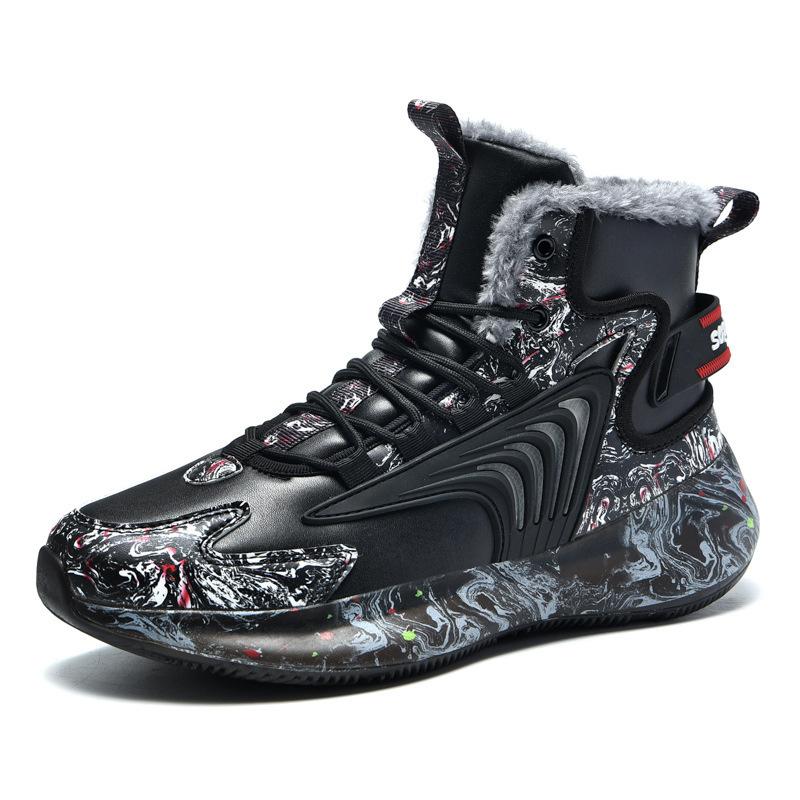 

Зимние высокие ботинки для папы большого размера, мужские сельские ботинки для утреннего ветра, попкорн, кокос, бархатные, большие, хлопковые, теплые, для холодного снега 39