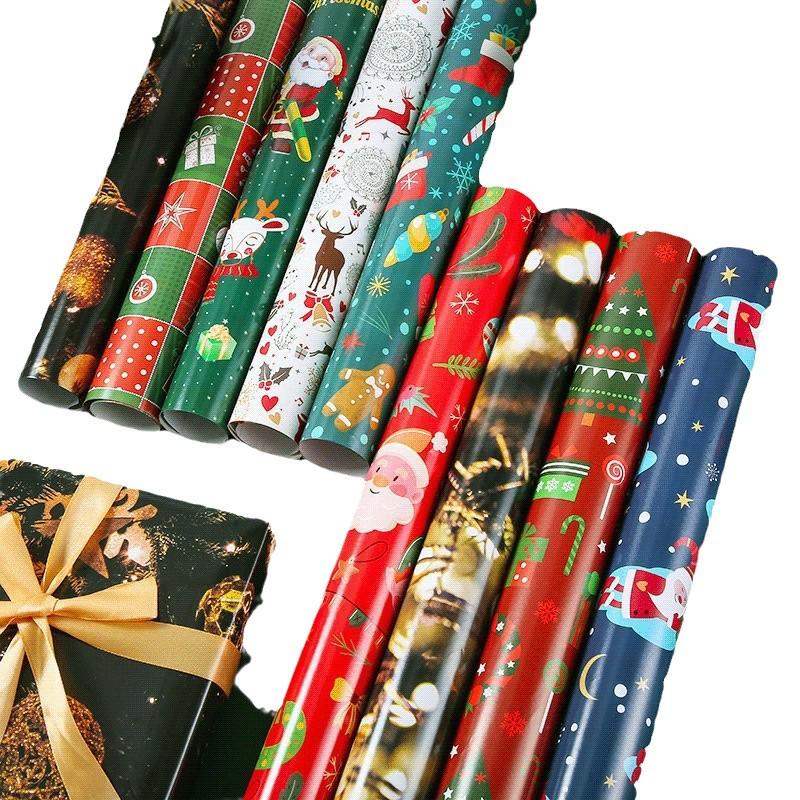 Christmas Tree & Elk Gift Wrap - Thick Coated Paper
