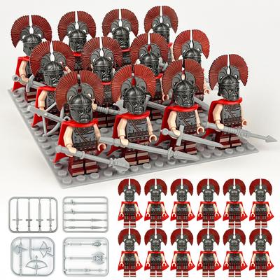 1641 12vnt Senovės Romos kareiviai Viduramžių Lanceriai Vaikiški statybiniai blokeliai