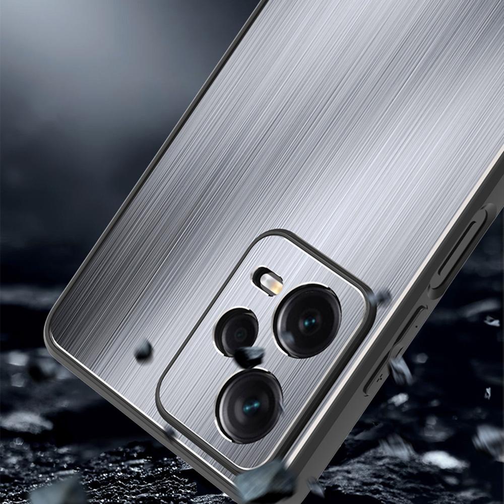 Για Xiaomi Redmi Note 12 Pro+ 5G Θήκη Τηλεφώνου TPU Μπροστινός Προφυλακτήρας Κράμα Αλουμινίου Πίσω Βουρτσισμένη Θήκη Τηλεφώνου