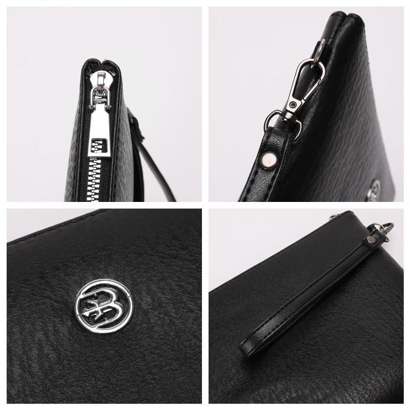 Business Men's Clutch Large Wallet Soft PU Leather Male Wristlet Pack Bag Elegant Leisure Stylish Hand Bags Man Pouch
