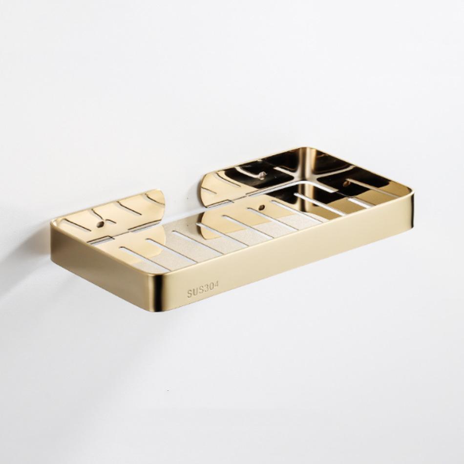 Σαπουνοθήκη από Ανοξείδωτο Ατσάλι 304 Μαύρο Ασημί Βουρτσισμένο Ροζ Χρυσό Λευκό Αποθήκευση Ντουζ Σαπουνοθήκη Ράφι για Κουζίνα Τουαλέτα Μπάνιο