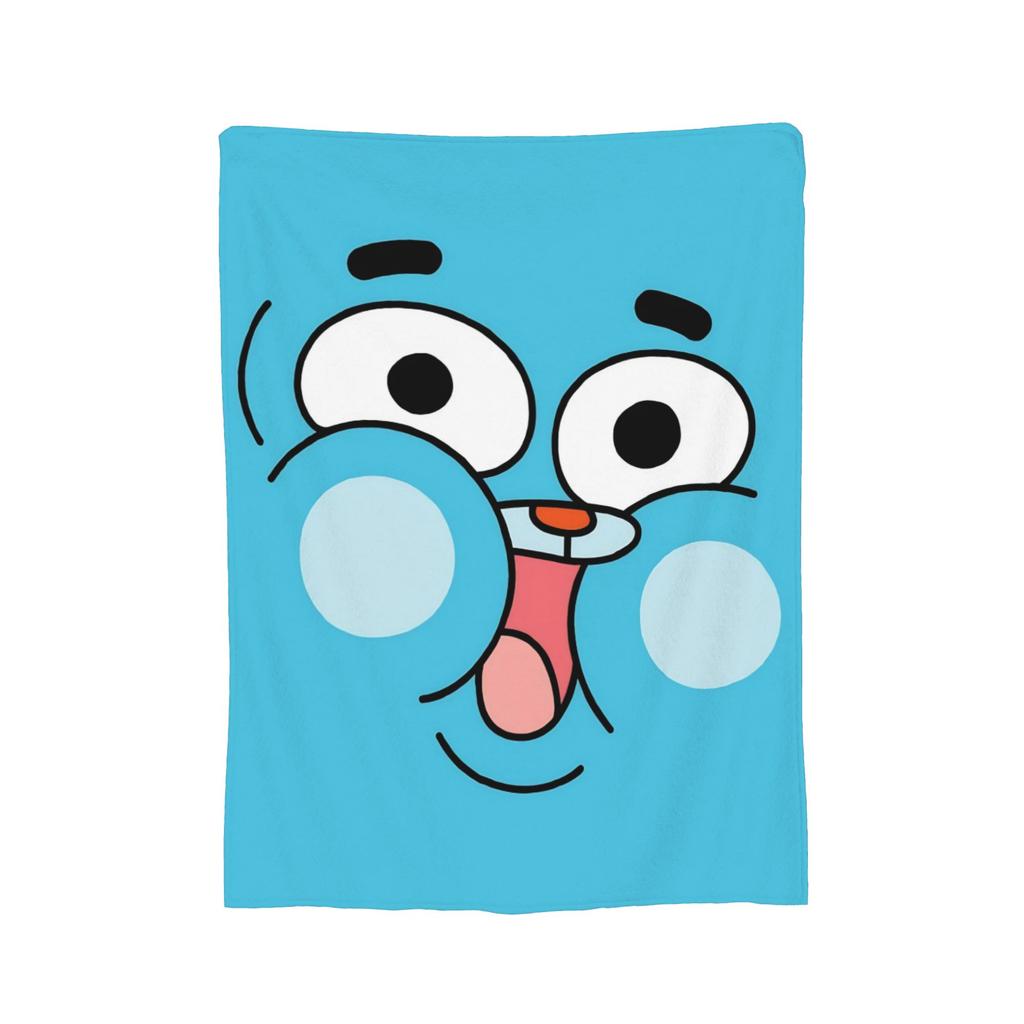 Gumballs Face Flannel Blanket Customized Throw Blanket for Home 150*125cm Plush Thin Quilt,