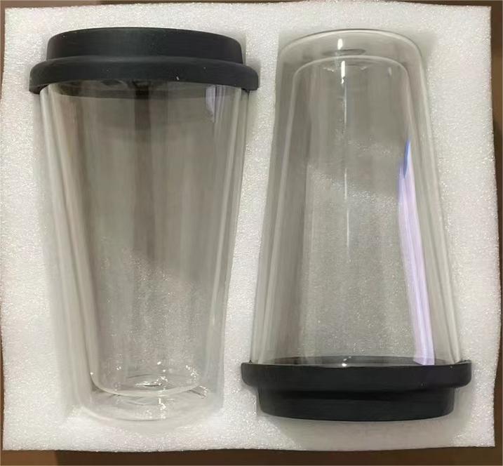 Multi-colored Creative Double-layered Glass Cups with High Borosilicate for Wholesale