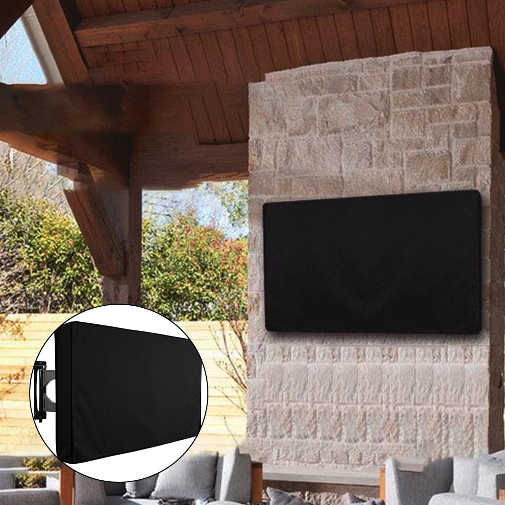 Protective Cover for Outdoor TV Waterproof Dustproof 210D Oxford Fabric Compatible with Different Flat Screen Sizes