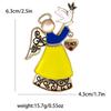 Enamel Angel Dove Brooches for Women Unisex Rhinestone Character Animal Pins Event Party Backpack Decoration Clothes Accessories