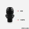 Aluminum 1 Pair AN6/AN8 To 1/4 NPS Straight Adapter Flare Auto Hose Fitting Male for Transmission/Oil Cooler Universal Car
