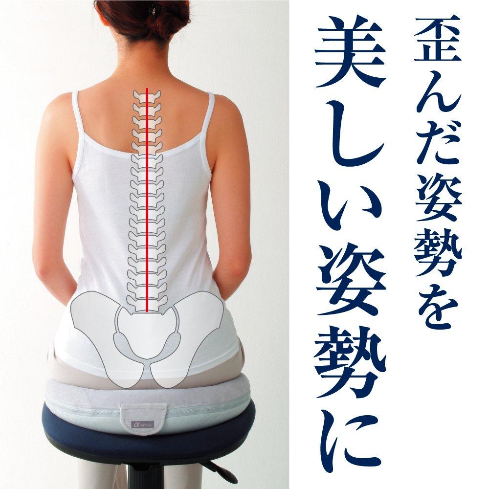 Alphax Low Donut Round Blue Gray Cushion, Resilience, Circular, Shape, Postpartum, Hemorrhoids, Doctor's Cushion,