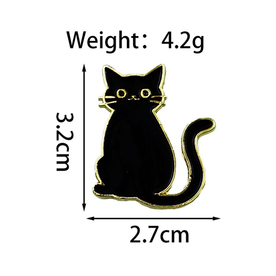 Creative Cartoon Cat Brooch: Cute, Versatile Metal Badge for Clothing, Hats, Bags