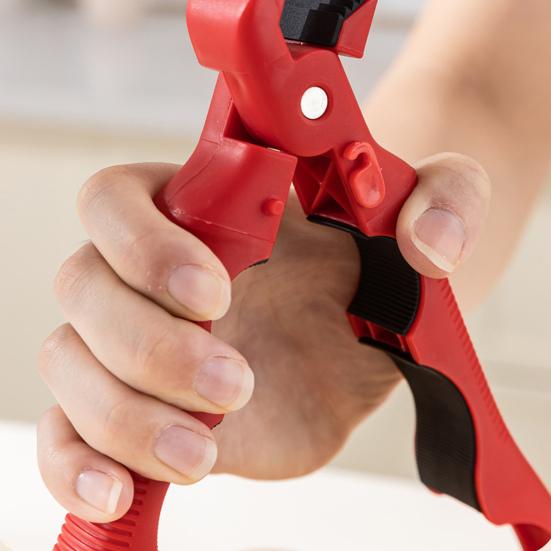 Anti-Scald Dish Clip 3-in-1 Multi-Functional Hot Plate Gripper Bowl Plate Clamp Bottle Opener Heat Resistant Silicone Kitchen Tool with Non-Slip Grip