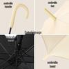Custom Logo Automatic Umbrella with Straight and Curved Handles – Black UV Protection for Sun and Rain