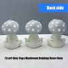 Miniature Meditations Mushroom Statue With Intricate Detail Ideal For Home Office Decoration and Garden Ornament Gift