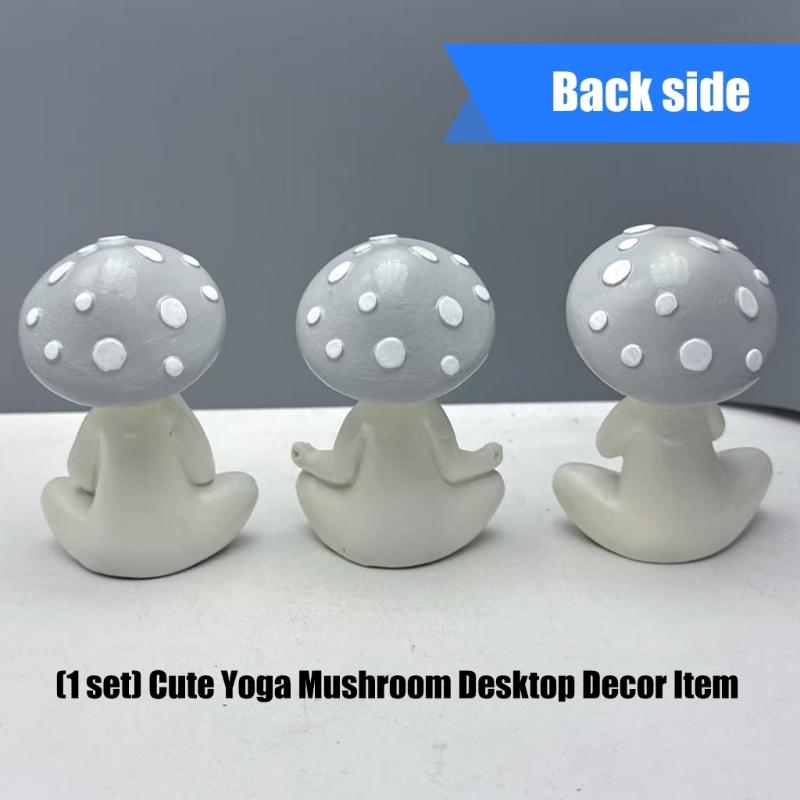 Miniature Meditations Mushroom Statue With Intricate Detail Ideal For Home Office Decoration and Garden Ornament Gift