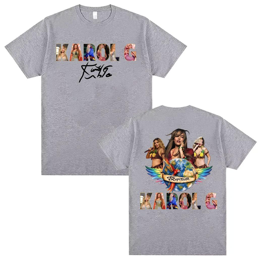 Karol G Tropicoqueta Tour 2026 Concert T Shirt Unisex Women Harajuku Trend High Street Tee Shirt Casual Cotton Short Sleeve Tshirt