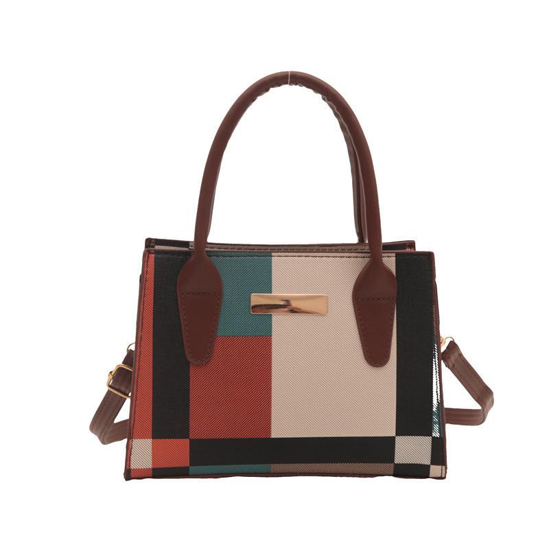 Trendy Handbag For Women 2024 Summer New High-end Color-block Shoulder Bag Perfect For Commuting