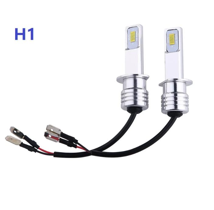 Супер яскраві H1 CSP LED лампочки протитуманних фар Комплект для переобладнання 80 Вт 2000 лм 3000K Жовті Автомобільні аксесуари Високоякісні протитуманні фари, 2 шт.