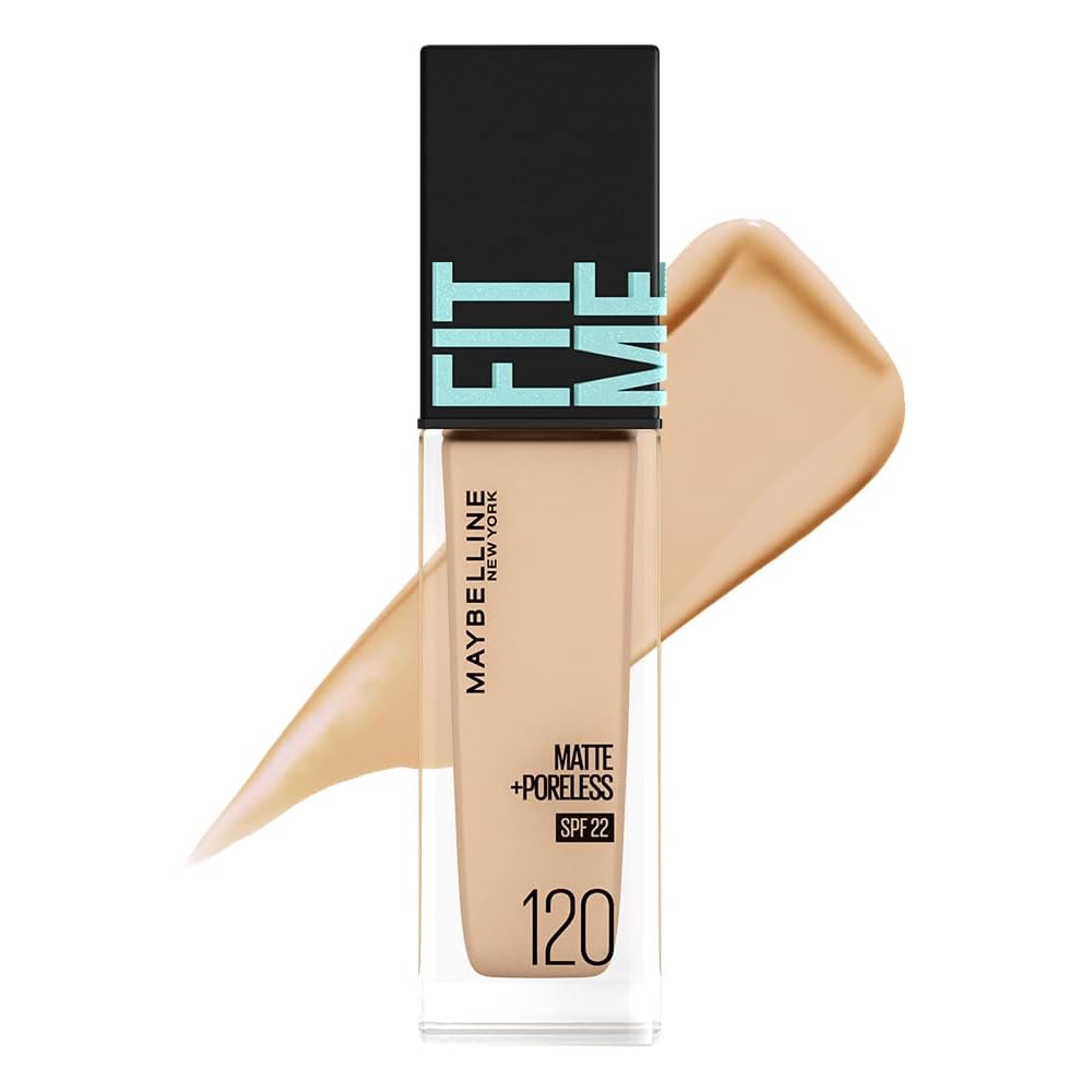 Maybelline Fit Me Liquid Foundation R 120 30ml - Natural Finish, Lightweight, Buildable Coverage