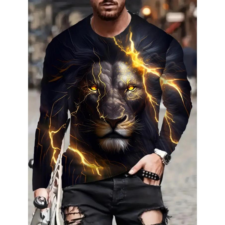 women o neck long sleeve 3d print t shirt