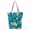 High Capacity Shoulder Bag Shopping Bags Bright Colors Floral Print Handbag Casual Travel Multi Functional Beach Bag Commuting Tote Bag