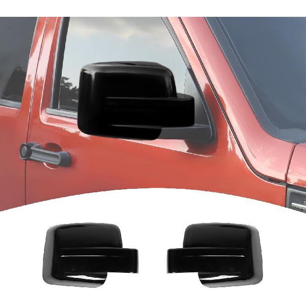 for Nitro Side Mirror Cap Cover Trim for Dodge Nitro 2007-2012 for Jeep Liberty 2007-2012 Chrome Exterior Accessories 2pcs чёрный