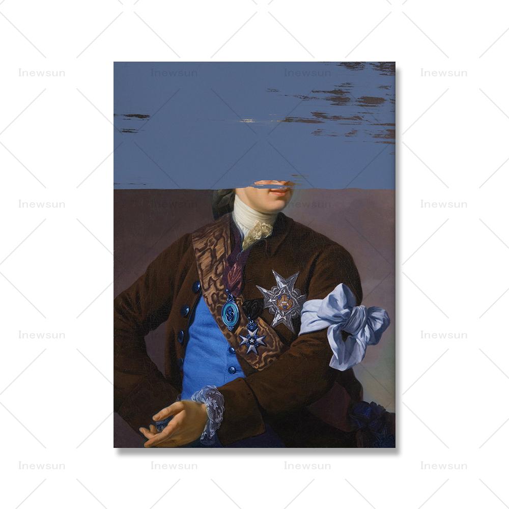 

Классический измененный художественный мужской портрет, картина маслом на холсте, постеры, викторианский мужской принт, винтажная эстетическая настенная картина, офисный декор 21x30cm No Framed