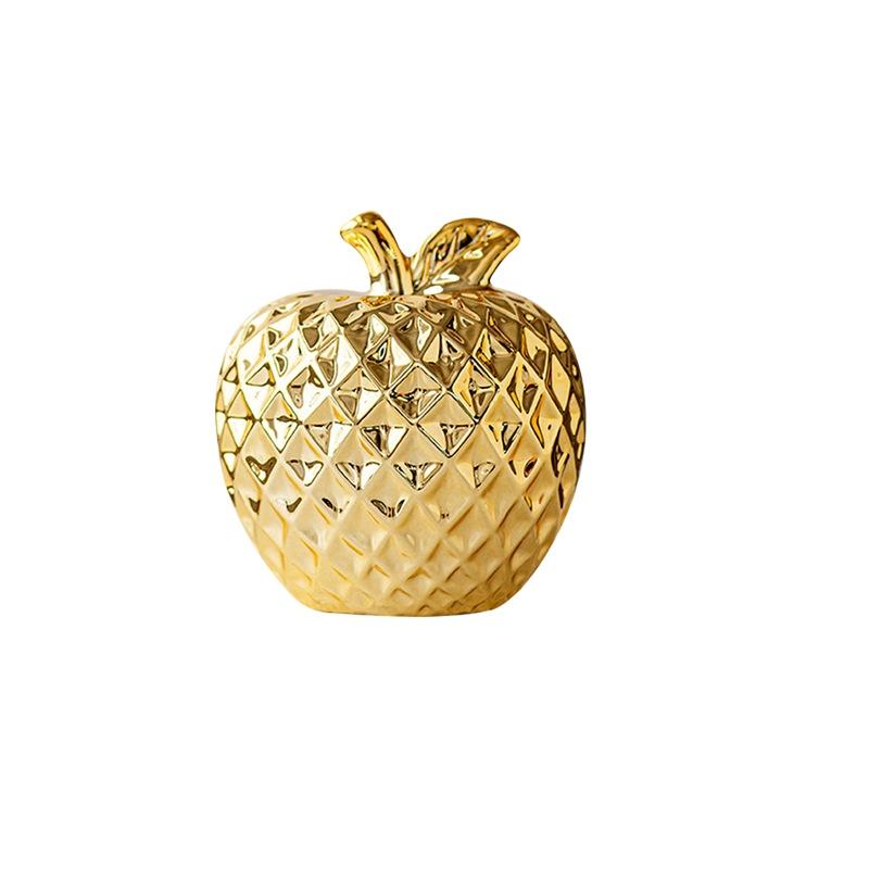 Apple Ceramic Statue Collection Minimalist Simple Desktop Ornament for Centerpiece Fireplace Desk Cabinet Christmas Gift