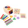 Wooden Shape Sorter Toy Early Learning Educational Color Shape Matching Cube for Toddlers