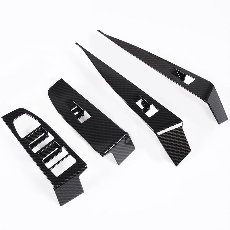 Car Window Lift Switch Cover Trim Decoration Window lift frame inner door bowl Stickers For BMW 5 Series G60 i5 2025 Accessories