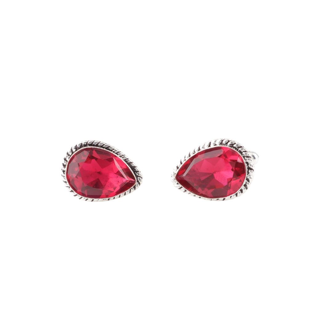 Pink Rubellite Gemstone 925 Solid Silver Handmade Cufflinks 0.67" For Men Suit CL-5-3