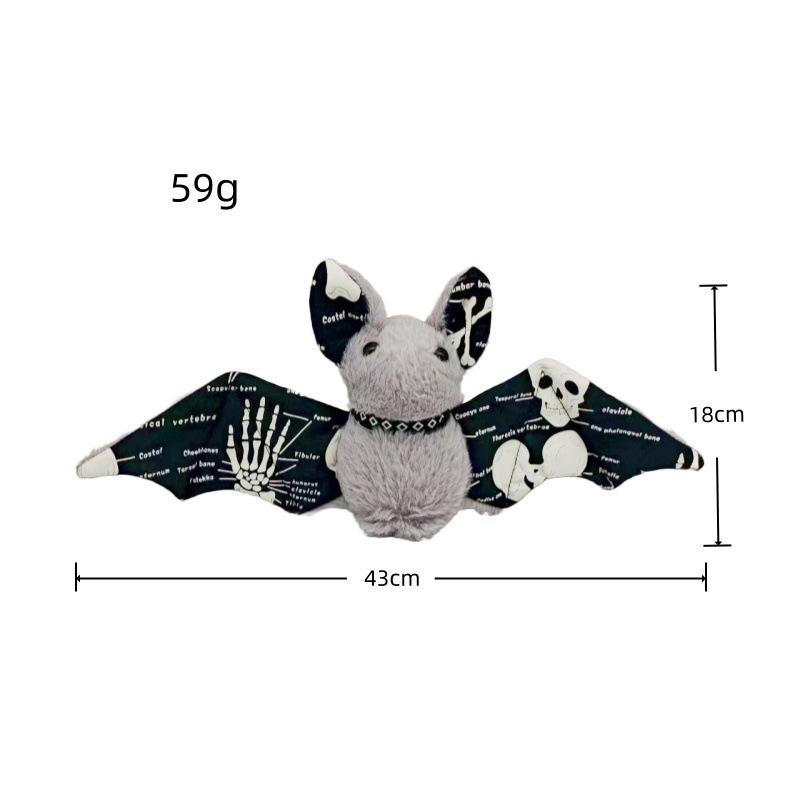 Kawaii Luminous Bat Plush Toy Cute Cartoon Plush Stuffed Animal Bat Doll Soft Plush Pillow Toy Halloween Room Decoration Gift