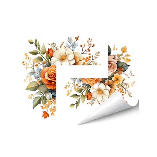 Flower Lamp Switch Sticker Removable Self-Adhesive Floral Wall Decal Peel And Stick Decorative Socket Surround Decals for Bedroom Living Room Home