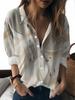 Colorful Cartoon Element Printed Lapel Shirt Women's Loose Casual and Comfortable Single-breasted Commuter Top