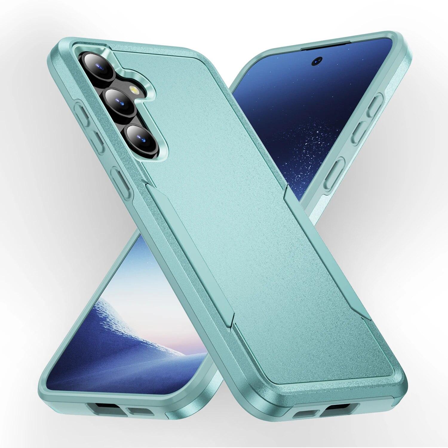 

Чохол Strong Best Protection для Samsung Galaxy S24 Plus S23 Ultra S22 S21 S20 FE 5G S 24 22 23 двошарова задня кришка for Galaxy S20 plus зелений