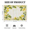Rectangular Lemon Leaf Placemats Suitable & Dining Table Decor - Modern Lemon Green Leaf Table,, Machine Washable, Suitable for Home, Party, Gift,