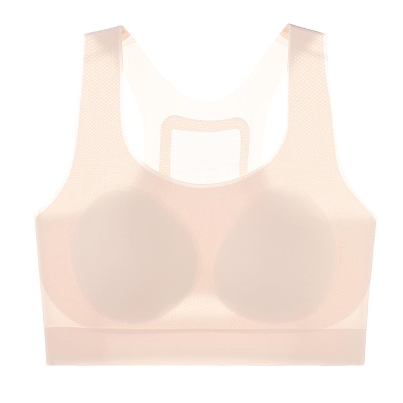 Development period seamless girls sports underwear running sports shock-proof primary school junior high school students I-shaped vest high school bra