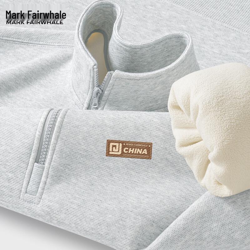 Mark Fairwhale Men's Fleece Half-Zip Stand-Collar Sweatshirt