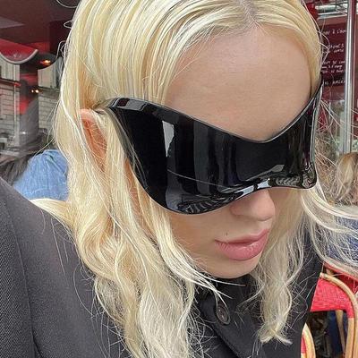Women's Windproof Frameless Y2K Cycling Sunglasses - European & American Style Punk Mask