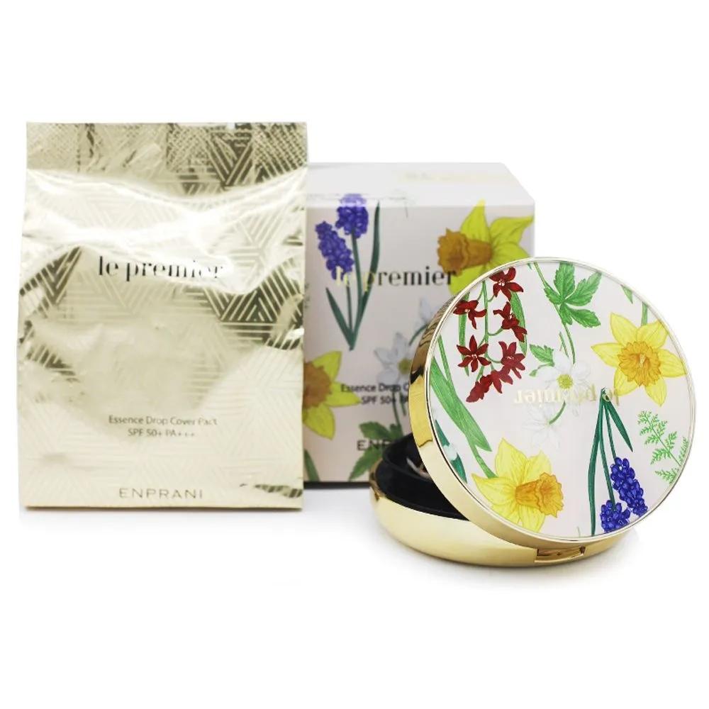 ENPRANI Le Premier Essence Drop Cover Pact + Refill (Main Product + Refill) No. 21 Light Beige