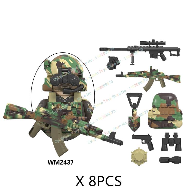 Figurine de acțiune cu mini cărămizi Forțele Speciale Navy Seals Soldați Moderni KSK SSO Blocuri de Construcție Jucării pentru Copii WM6147